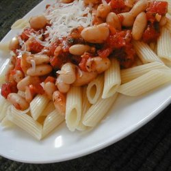 Pasta and White Beans in Light Tomato Sauce