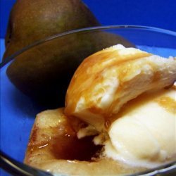 Roasted Pears With Brown Sugar and Vanilla Ice Cream