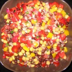 Colorful Chickpea and Black Bean Salad