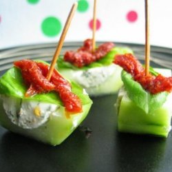 Boursin, Tomato and Cucumber Nibbles