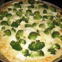 Four Cheese White Broccoli Pizza (Easy)
