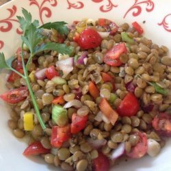 Lentil Salad With Tomatoes, Dill and Basil