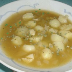 Potato and Garlic Soup With Herbs
