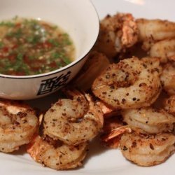 Salt and Pepper Prawns with Lime and Chilli Dipping Sauce