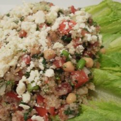 Tabbouleh Wrapped in Romaine Leaves
