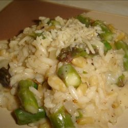Asparagus Risotto With Pine Nuts