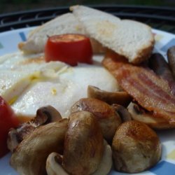 Bacon and Eggs With Tomatoes and Mushrooms