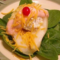 Kay's Pear Salad Stuffed with Nutty Cream Cheese