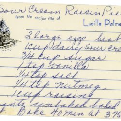 Sour Cream Raisin Pie II