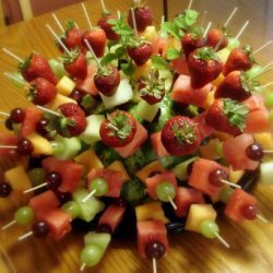 Showy but Simple Fruit Kabobs - Perfect for a Party
