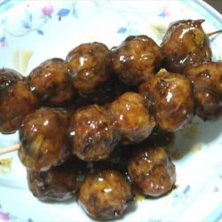 Japanese Meatballs in Sweet Soy Sauce (Niku Dango)
