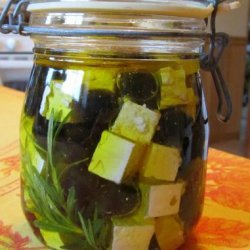 Feta and Olives in a Jar