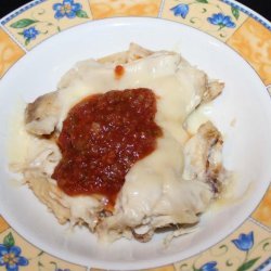 Leftover Salsa Chicken and Cheese