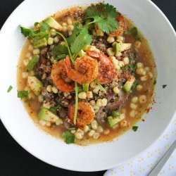 Quinoa Soup With Avocado and Corn
