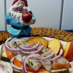 Onion and Herring  Sandwich - Smorrebrod