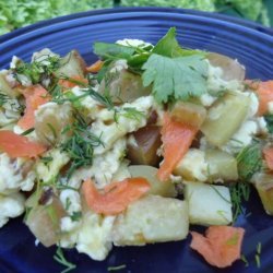 Norwegian Scrambled Eggs With Smoked Salmon and Potatoes