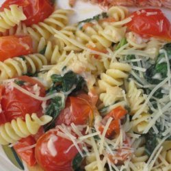 Fusilli With Spinach and Asiago Cheese