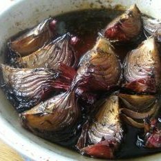 Roasted Red Onions With Butter, Honey, and  Balsamic
