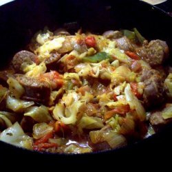 Beer Bratwurst and Cabbage