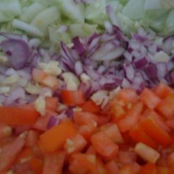 Salat Katzutz -  chopped Salad  (Israeli Salad)