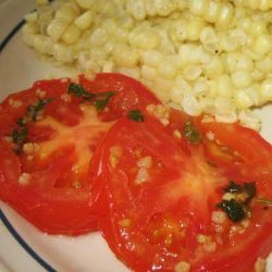 Fried Tomatoes With Garlic