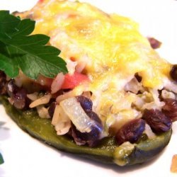 Mexican Rice Stuffed Poblano Peppers