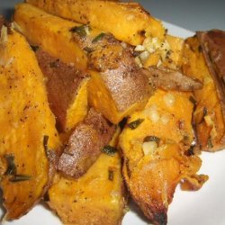 Sweet Potatoes Roasted With Garlic and Rosemary