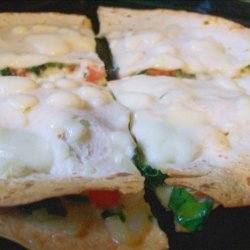 Spinach-Tomato Quesadillas With 3 Cheeses