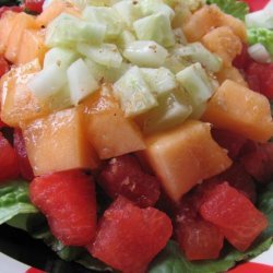 Melon Salad With Sweet Sesame Dressing