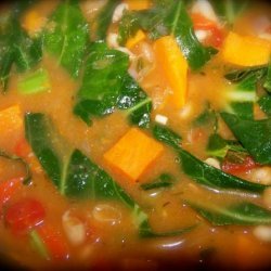 Spicy White Bean and Sweet Potato Stew With Greens