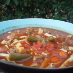Zesty Beef and Vegetable Soup for the Crock Pot