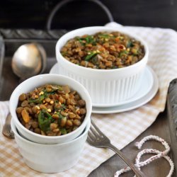 Curried Lentils With Spinach