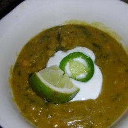 Curried Red Lentil and Swiss Chard Soup