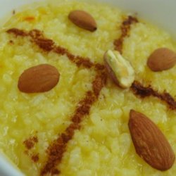 Iranian Saffron Rice Pudding (Sholeh Zard) (Dairy Free & Glu