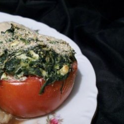 Tomatoes Stuffed With Spinach and Cheeses
