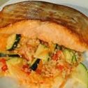 Salmon With Couscous Vegetable Salad