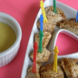Cajun Chicken Cubes With Honey Mustard Dipping Sauce