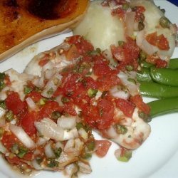 Fish with Tomato Caper Sauce