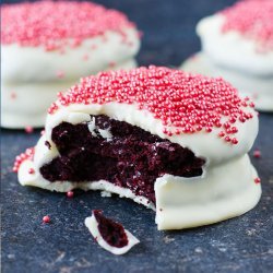 Red and White Velvet Cookies