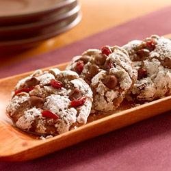 Chocolate Anise Cookies with Dried Cherries