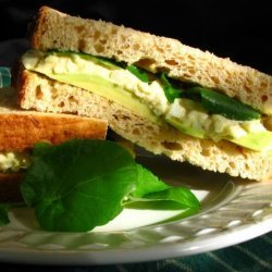 Egg Salad Sandwich With Avocado and Watercress