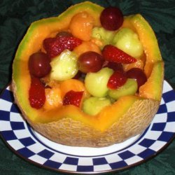 Fruit  Salad in a Cantaloupe Basket
