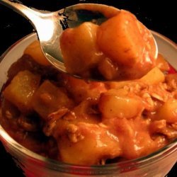 Creamy Hot Apples With Brown Sugar Crunch
