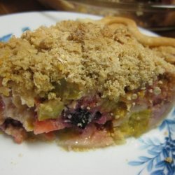 Sour Cream Rhuberry Pie