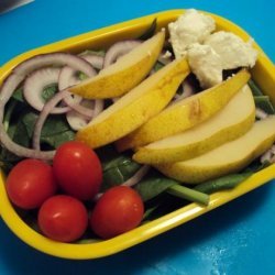 Spinach-Pear Salad With Mustard Vinaigrette