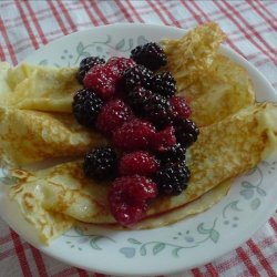 Swedish Pancakes With Berry-Cardamom Topping