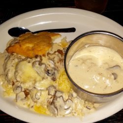 Chicken and Mushroom Smothered Biscuits