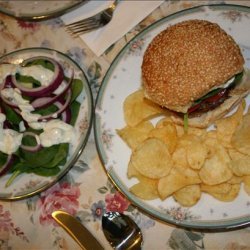 Danish Burgers W/  Herb Caper Sauce and a Mod Salad