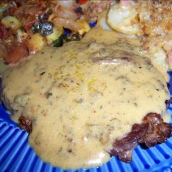 Steak With a Chive & Whiskey Cream Sauce
