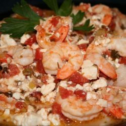 Prawns in Spicy Tomato Sauce With Feta Cheese